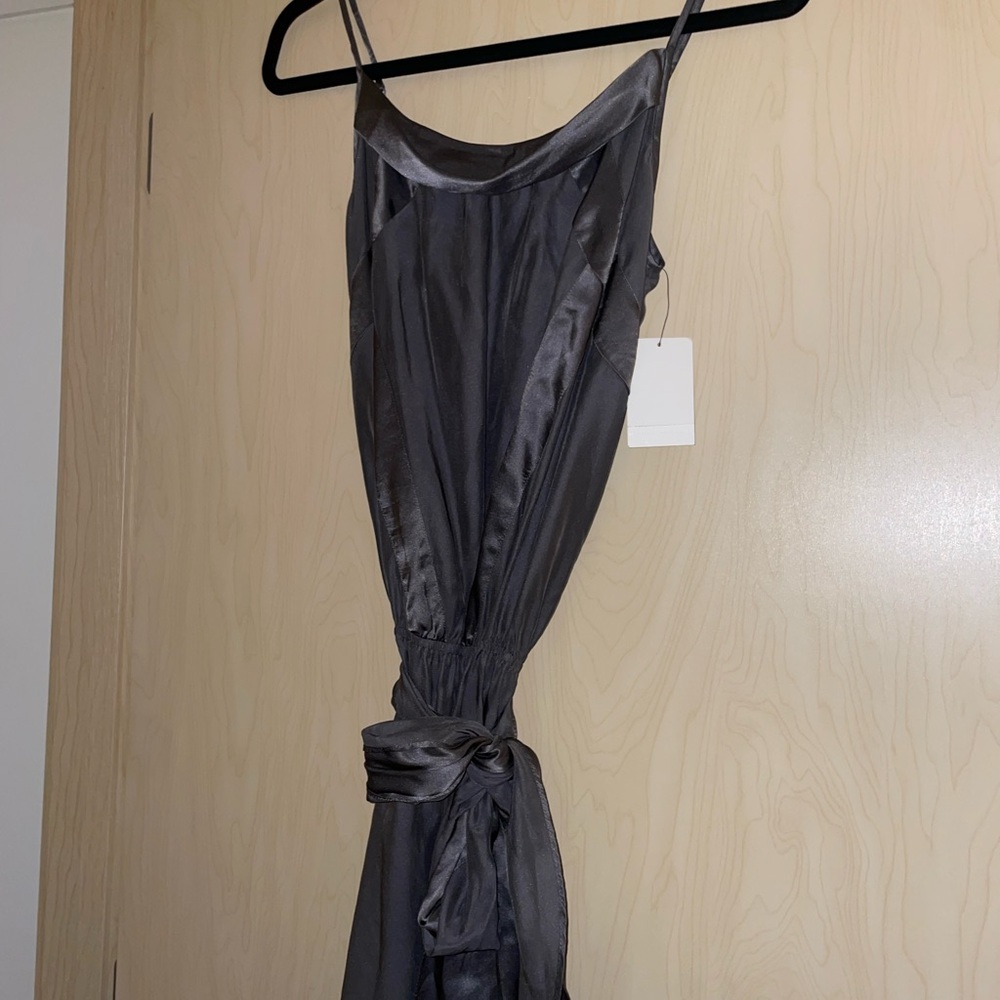Nordstrom Charcoal Satin Dress